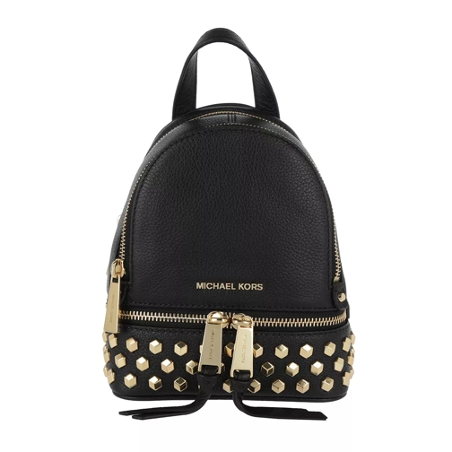 MICHAEL Michael Kors Rhea Zip XS Messenger Backpack Gold Black Backpack