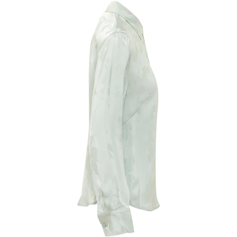 Calvin Klein Bluse Camicia Slim con Motivo Jacquard grün(Image 3)