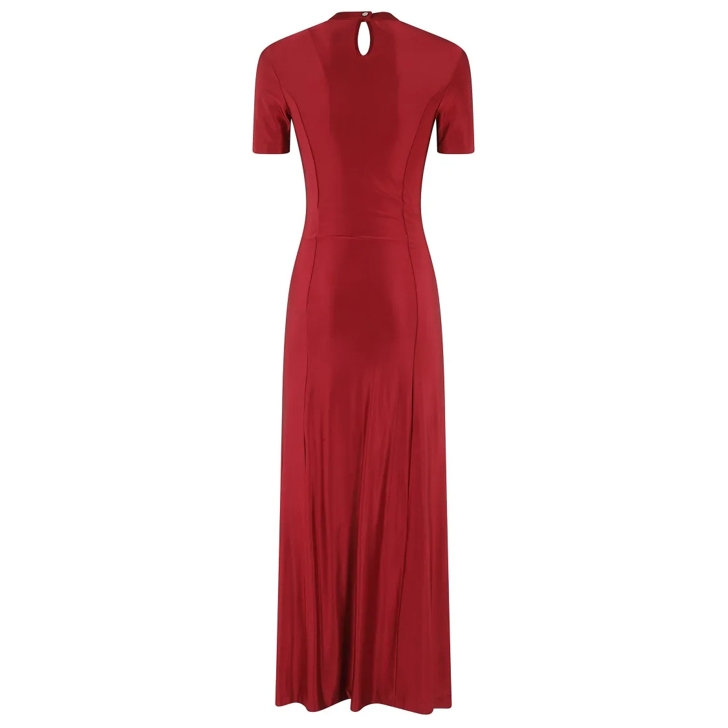 パーティードレス Rabanne Fitted Red Jersey Satin Evening Dress Rabanne Fitted Red Jersey Satin Evening Dress | ShopSimon