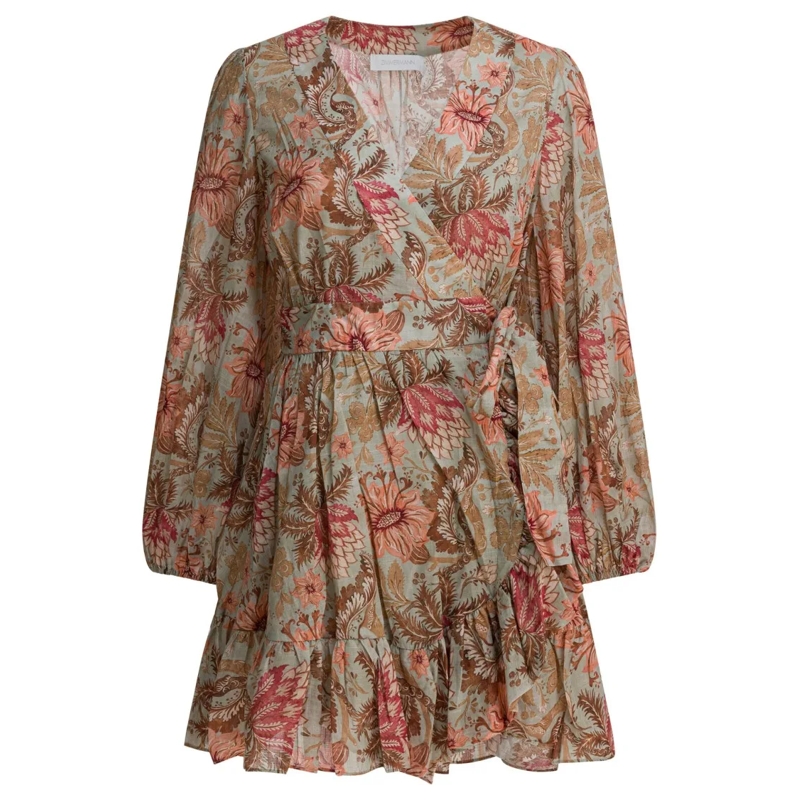 Zimmermann Minikleid "Daylight" Short Dress Brown