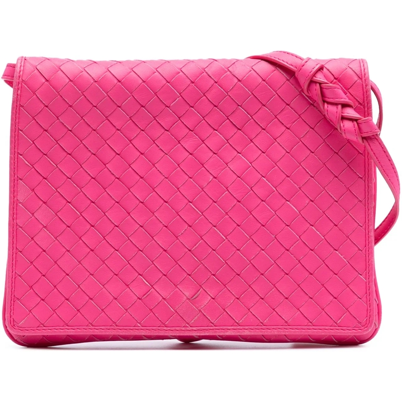 Bottega Veneta Sac à bandoulière Nappa Intrecciato Flap Crossbody rose