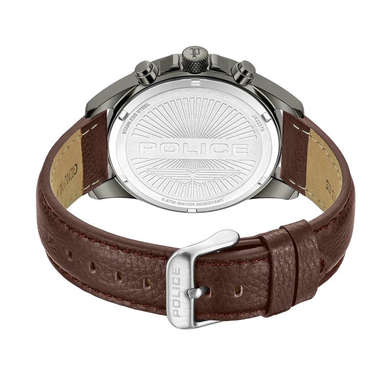 Police Automatikuhr Quarzuhr Malawi dunkel-braun(Image 3)
