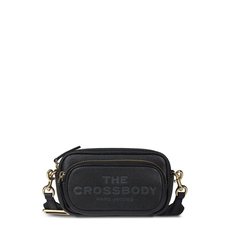 Marc Jacobs Sac à bandoulière Compact Crossbody Bag With Textured Leather And Du Black