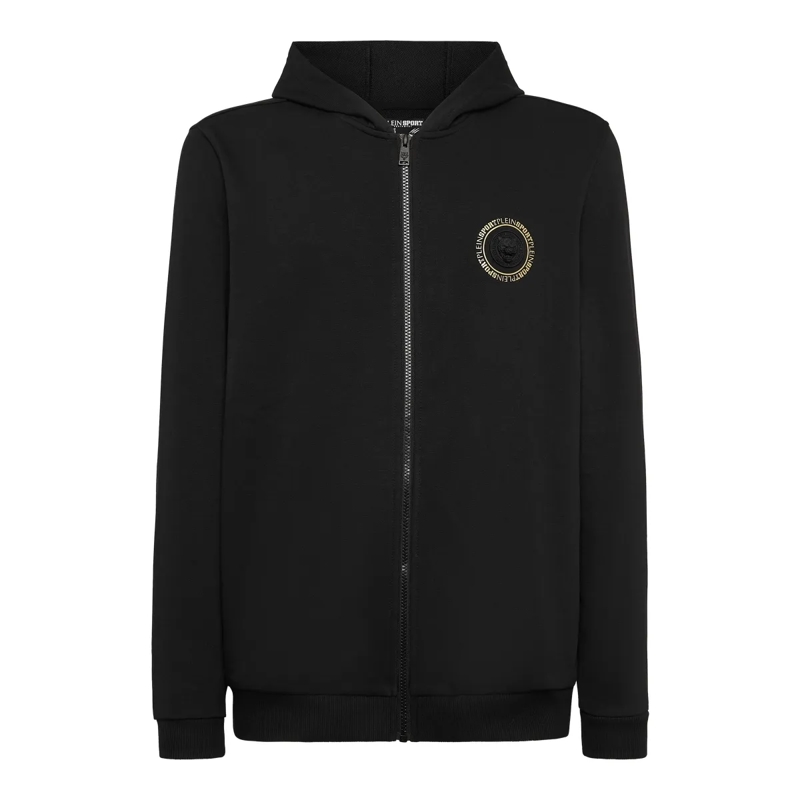 Plein Sport Top Sweatjacke Mit Kapuze Tiger schwarz