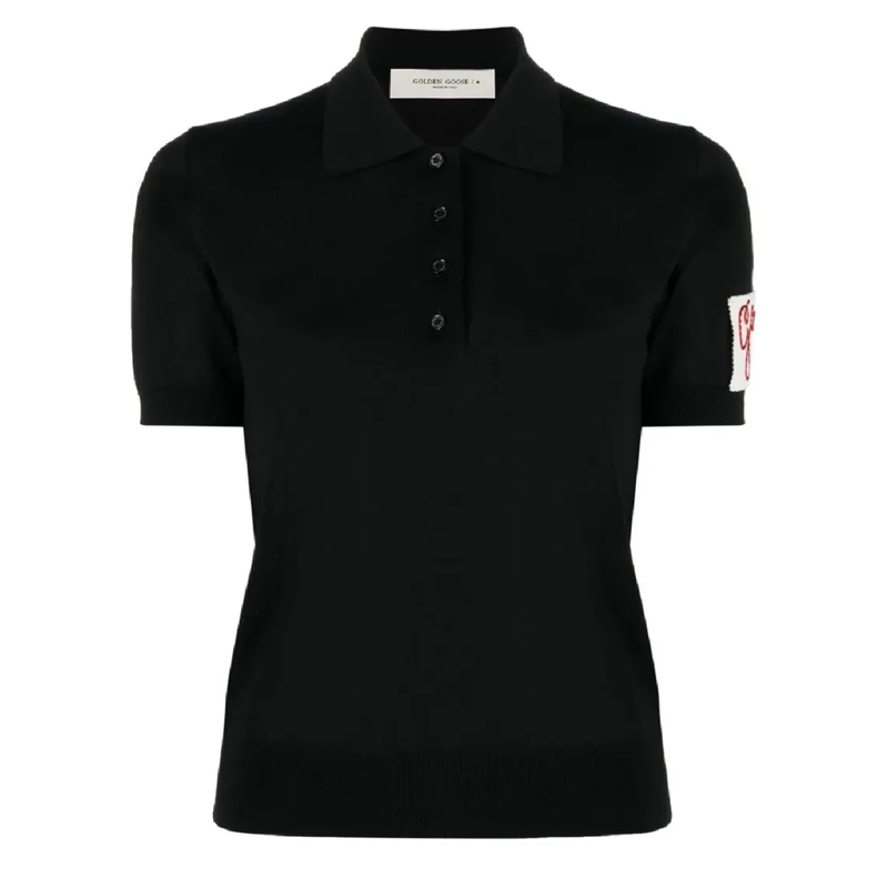 Golden Goose T-Shirt Golden Polo Knit Black