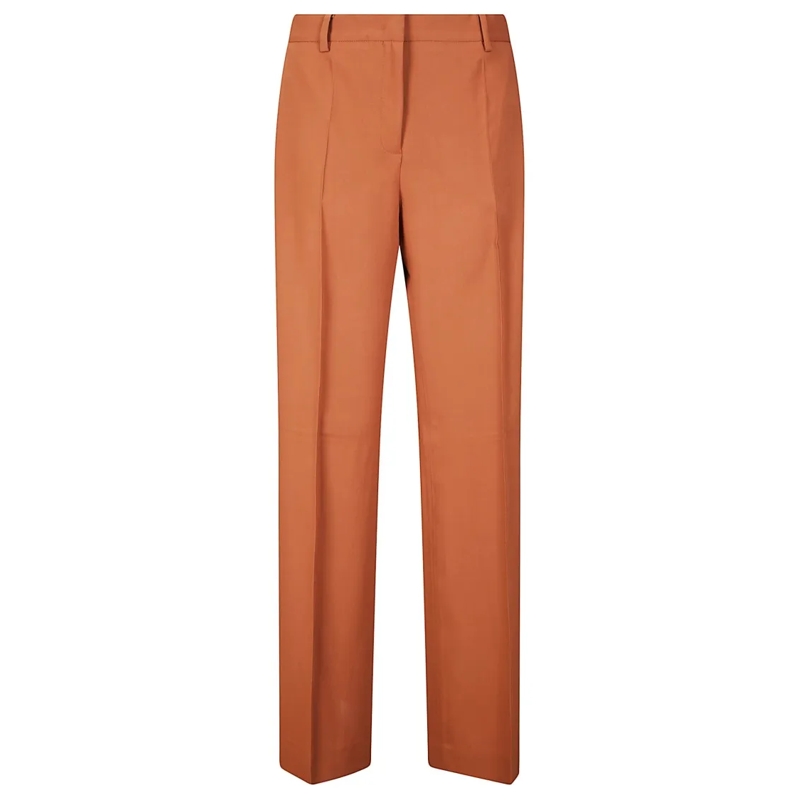 Alberto Biani  Straight-Leg Stretch Viscose Trousers With Hook Cl Orange