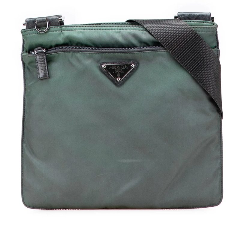 Prada Sac à bandoulière Tessuto Zip Top Crossbody grün