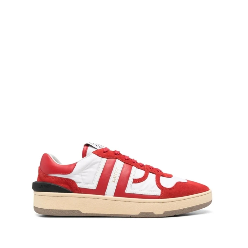 Lanvin Low-Top-Sneaker Multi-Panel Cardinal Red Sneakers Red