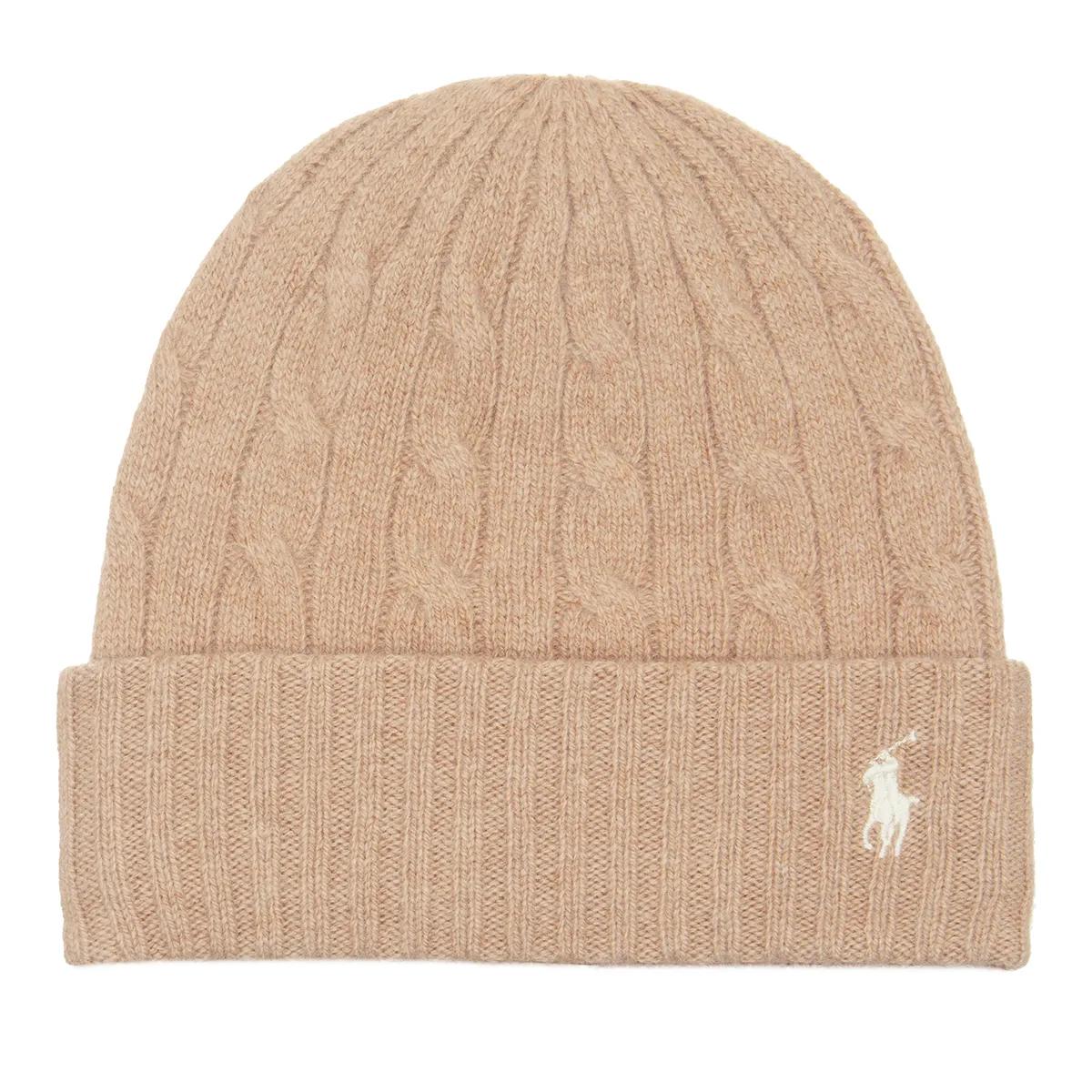 Polo Ralph Lauren Mützen - Wl Cshmr Cbl-Hat-Cold Weather - Gr. ONE - in Beige - für Damen