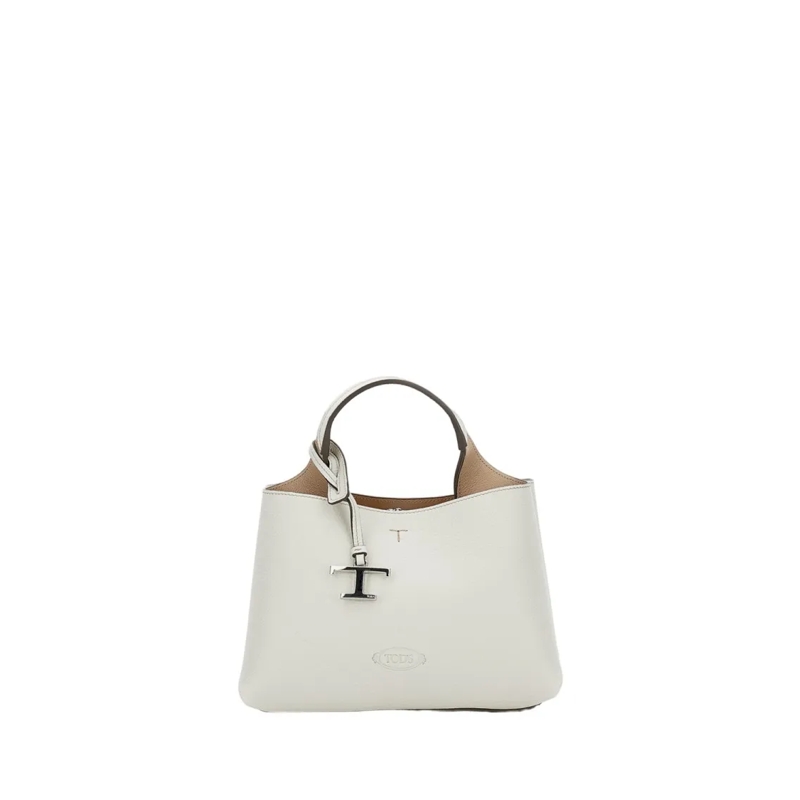 Tod's Tote Mini Leather Shopping Bag White