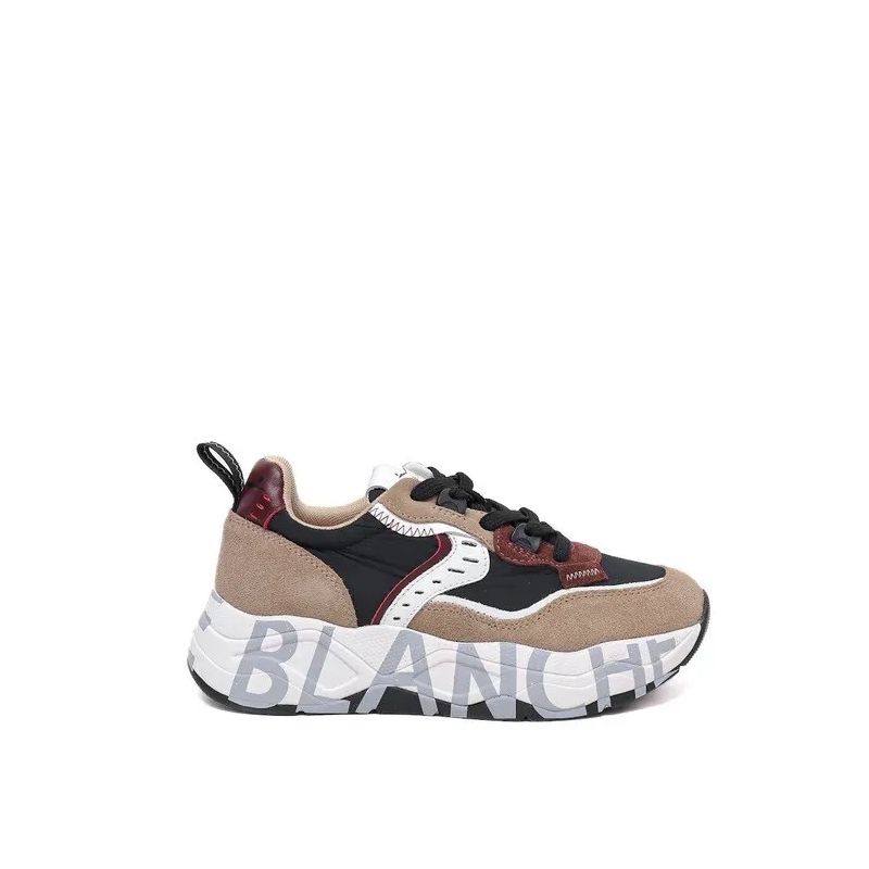 Voile Blanche Sneaker basse Layered Panel Sneakers With Lightweight Rubber Sol White