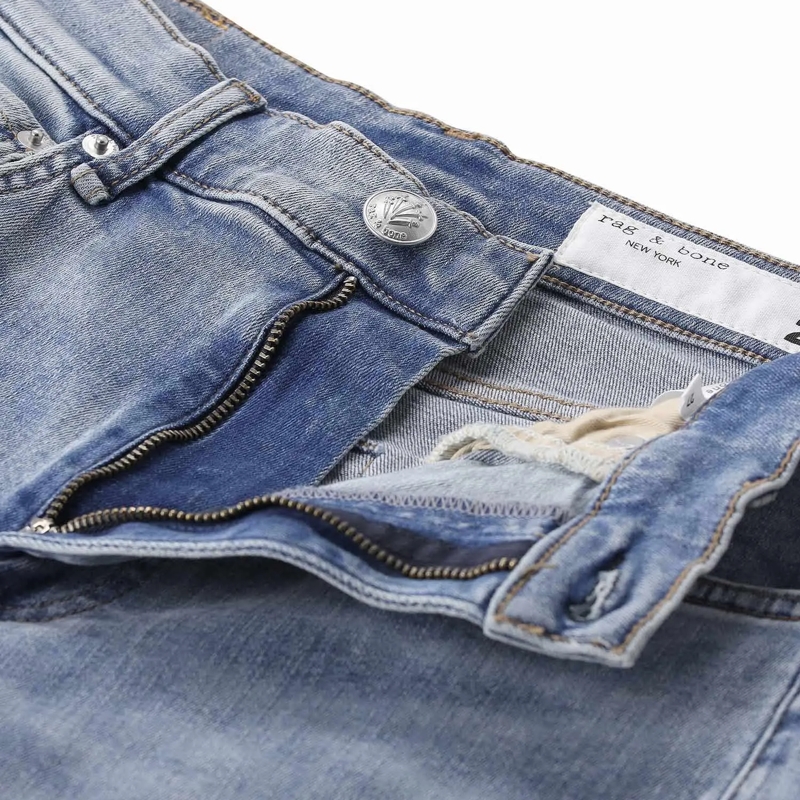 Rag & Bone Jeans Wide-Leg Jeans Andi blau(Image 3)