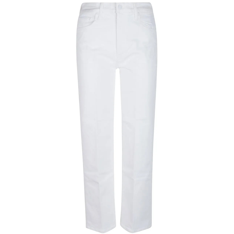 Mother Jeans skinny The Rambler Zip Ankle Jeans White weiß