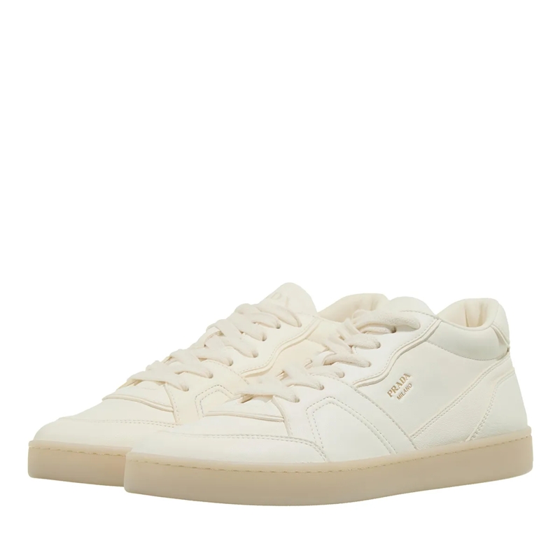 Prada Low-Top-Sneaker Leather Sneaker Avorio(Image 3)