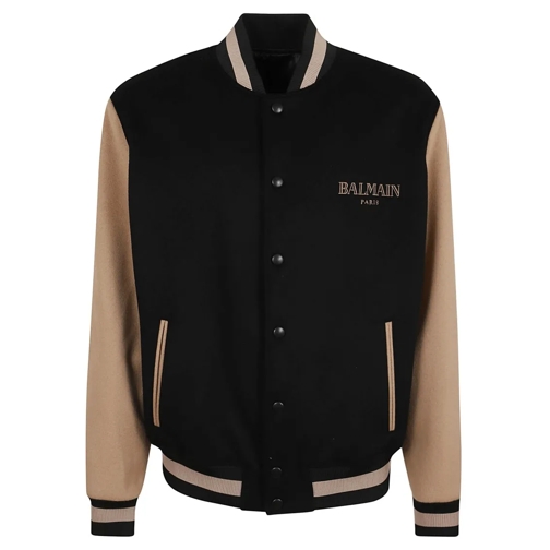 Balmain Bomberjacken Vintage Wool & Cashmere Teddy Jacket Black