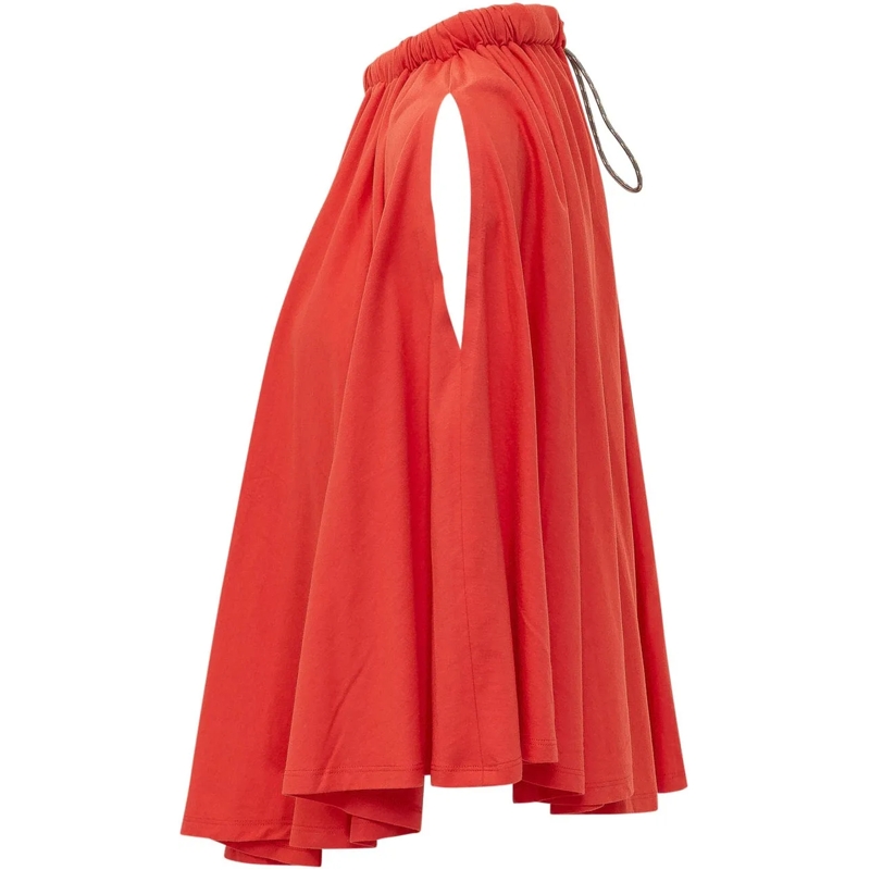 Coperni Top Top Drappeggiato con Collo Alto orange(Image 3)