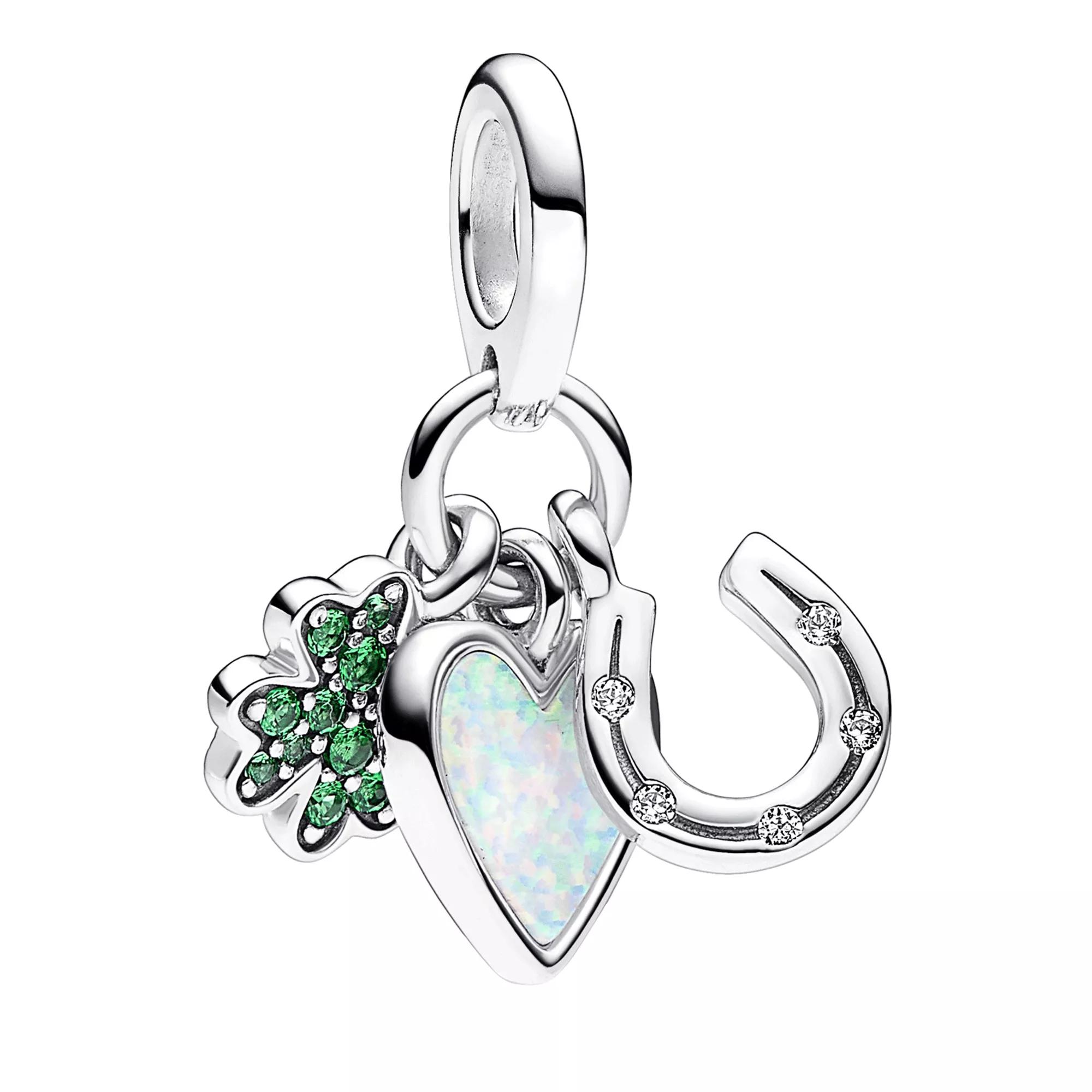 Pandora Women's Multi Pendants & Charms - Four Leaf Clover, Heart And Horseshoe Triple - - Pendants & Charms For Unisize