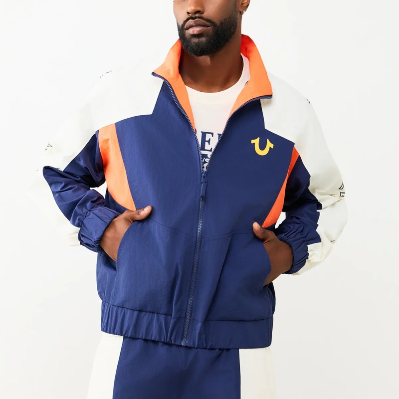 True Religion Daunenjacke - Windbreakter Flair- Geometrisches Colorblocking dunkel-blau(Image 6)