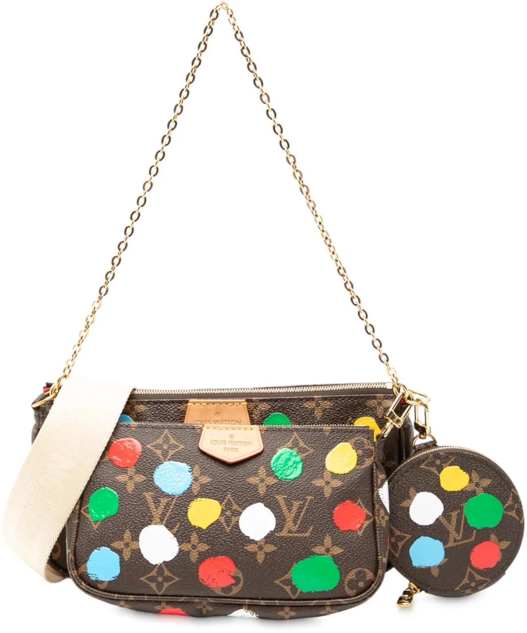 Louis Vuitton Hobo Bags - Yayoi Kusama Monogram Painted Dots Multi Pochette - Gr. unisize - in Braun - für Damen