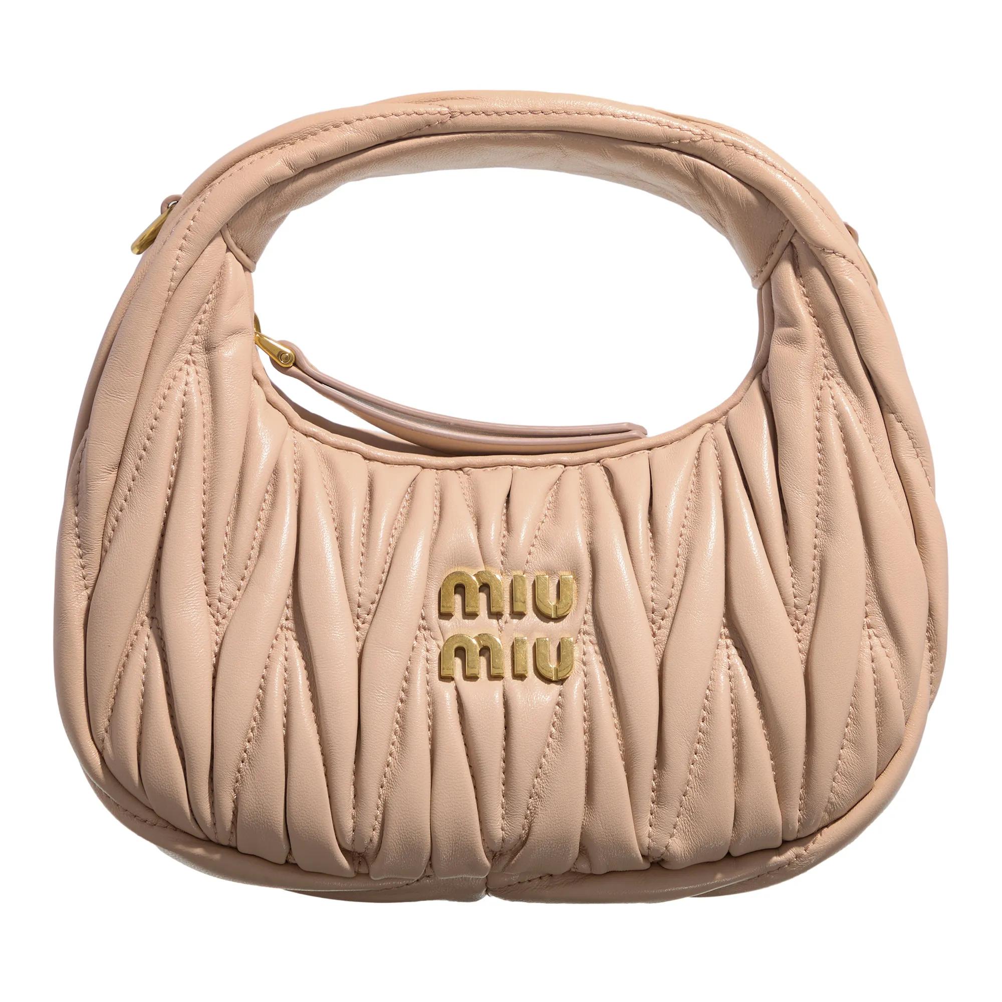 Miu Miu Hobo Bag - Lamb Leather Mini Bag - Gr. unisize - in Gold - für Damen