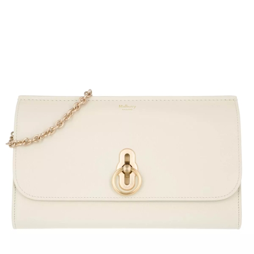Mulberry Amberley Clutch Leather Chalk Borsetta a tracolla