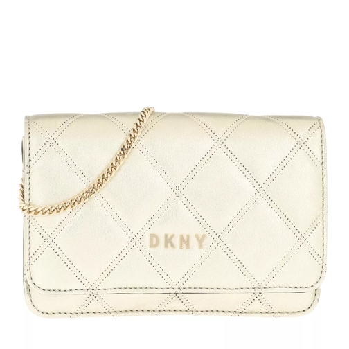 DKNY Sofia Flap Crossbody Bag Pale Gold Crossbody Bag