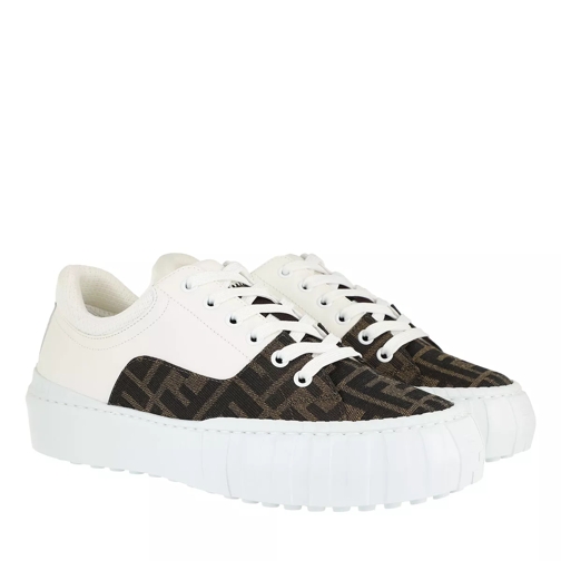 Fendi Force Sneakers White Brown Low-Top Sneaker
