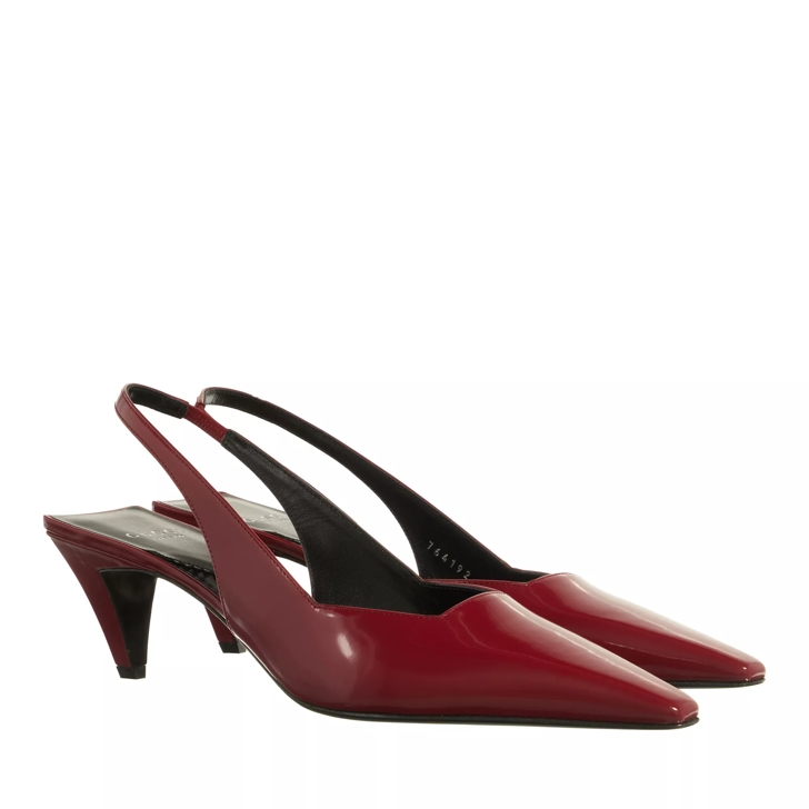 Red sales patent slingbacks