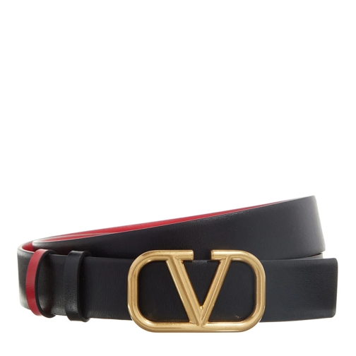 Valentino Garavani Ledergürtel Belt 30 Reversibile Vlogo Nero Rouge Pur