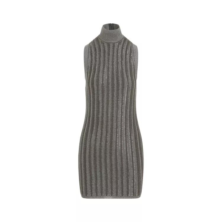 Tom Ford - Knit Turtleneck Mini Dress - Größe M - gray