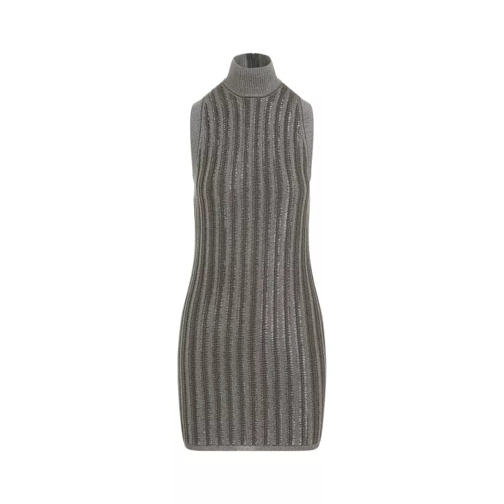 Tom Ford  Knit Turtleneck Mini Dress Grey