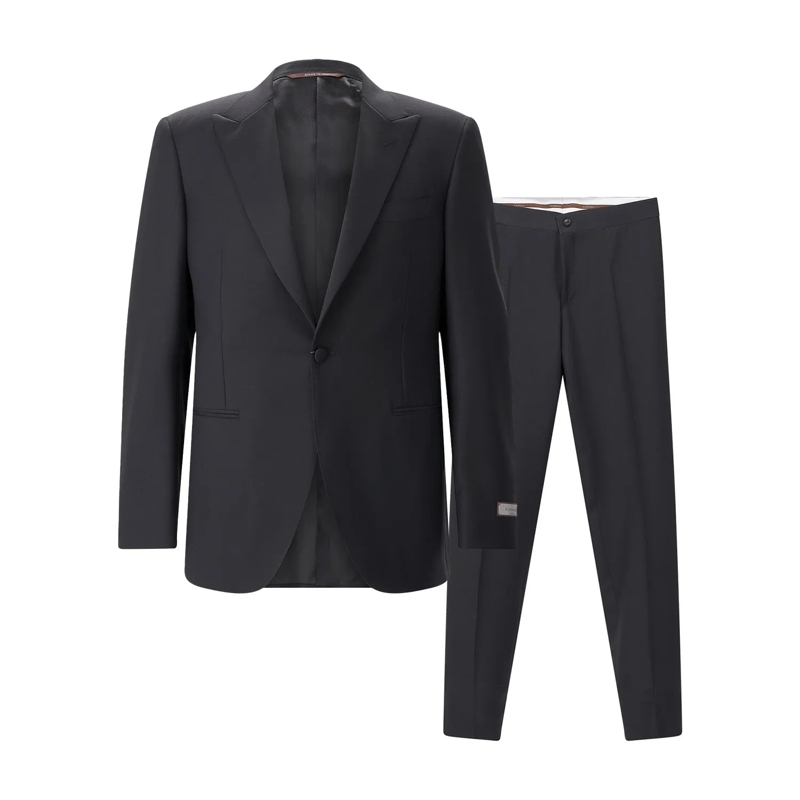 Canali Hosenanzug Smoking aus Wolle schwarz