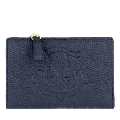 Lauren Ralph Lauren Huntley New Compact Wallet Small Navy Bi-Fold Portemonnee