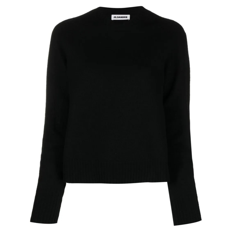Jil Sander Pullover Black Crew Neck Sweater Black