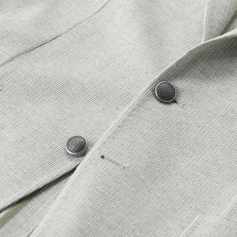 Tagliatore Veste de costume Sakko aus hochwertigem Strick grün(Image 7)