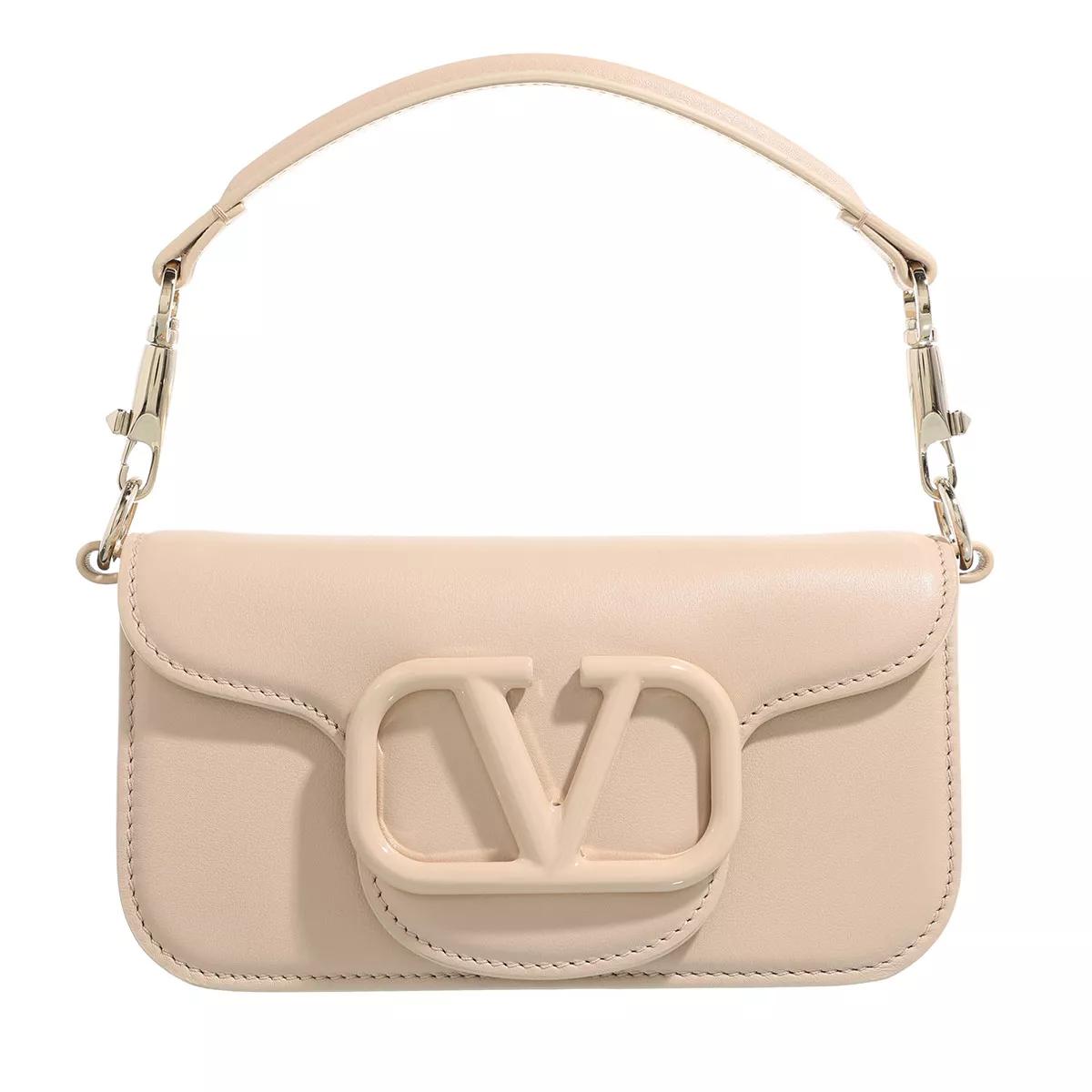 Valentino Garavani Loc Calfskin Shoulder Bag Powder Rose Mini Tas