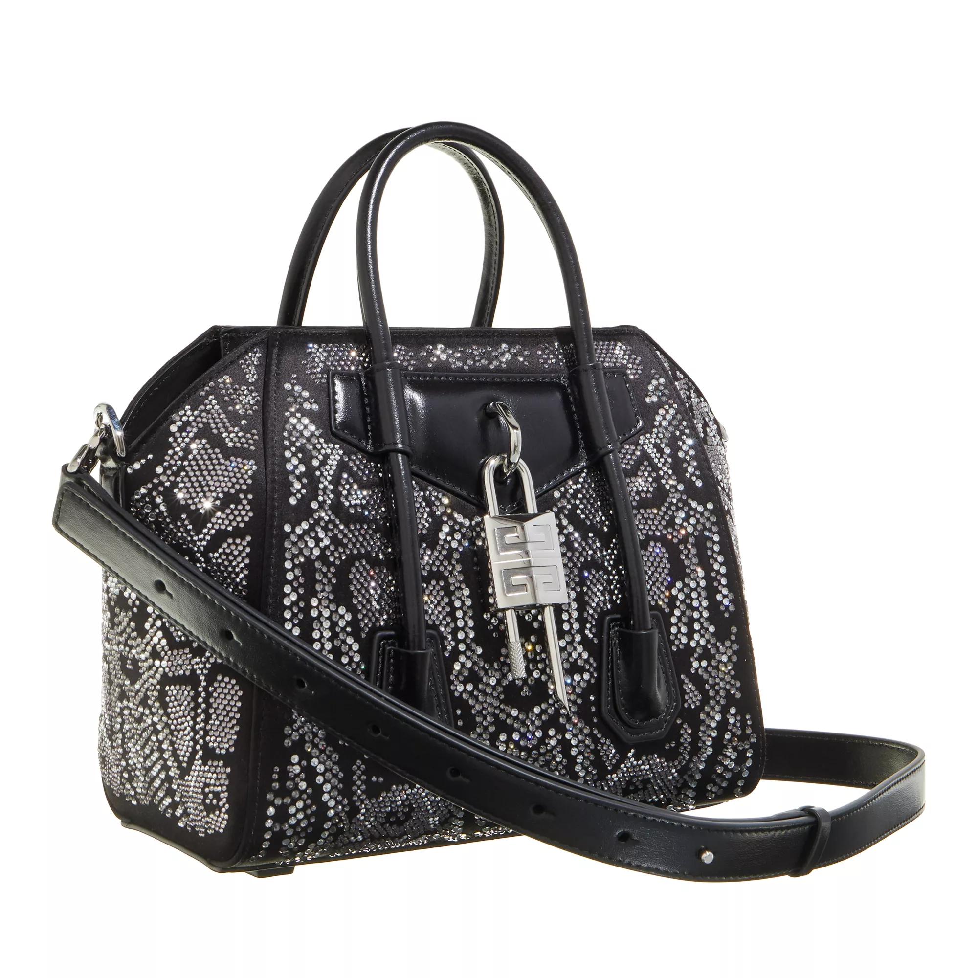 Givenchy Crossbody bags Mini Antigona Lock Bag In Satin in zwart