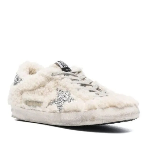 Golden Goose Beige Super-Star Shearling Sneakers Neutrals Low-Top Sneaker