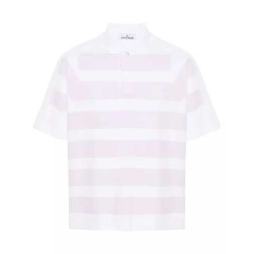 Stone Island Tricou Striped Multicolor White 