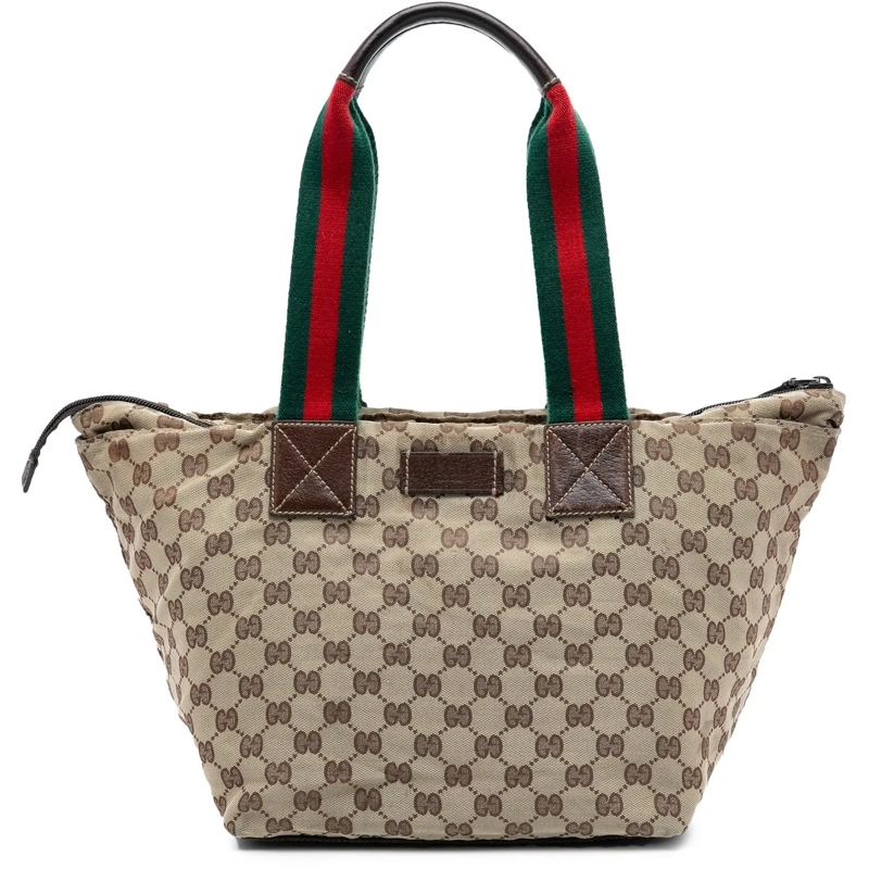 Gucci Shopper GG Canvas Web Tote braun