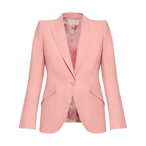 Alexander McQueen Sacou Peak-Lapel Roz Pink 