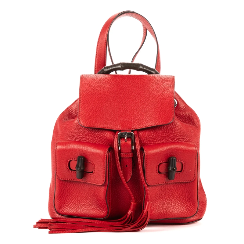 Gucci Rucksack Bamboo Tassel Backpack rot