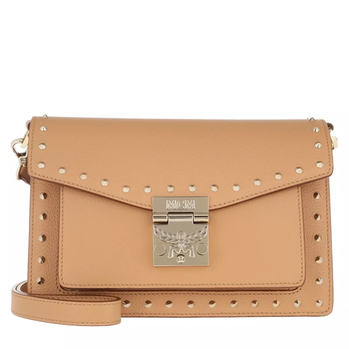 MCM Patricia Studded Outline Crossbody Small Biscuit Crossbodytas