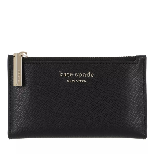 Kate Spade New York Spencer Saffiano Leather Small Slim Bifold Wallet Black Bi-Fold Portemonnee