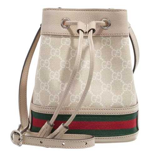 Gucci Mini Ophidia Shoulder Bag Leather Beige Bucket Bag