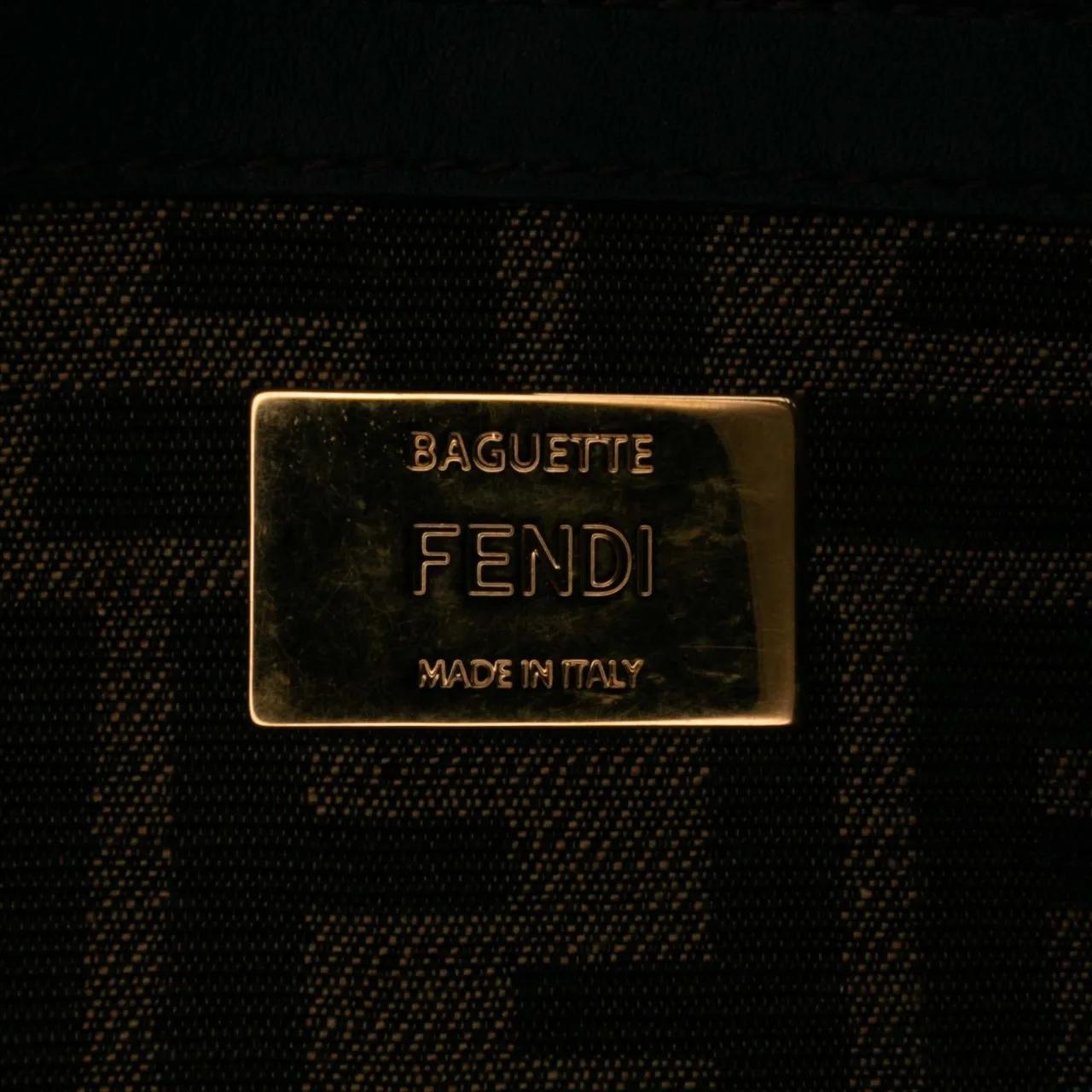 Thumbnail - Fendi Hobo Bags - Medium Zucca Canvas Fluo Trim Baguette Satchel - Gr. unisize - in Braun - für Damen