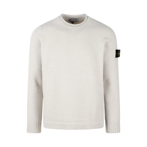 Stone Island Badge Logo Sweater Neutrals Trui