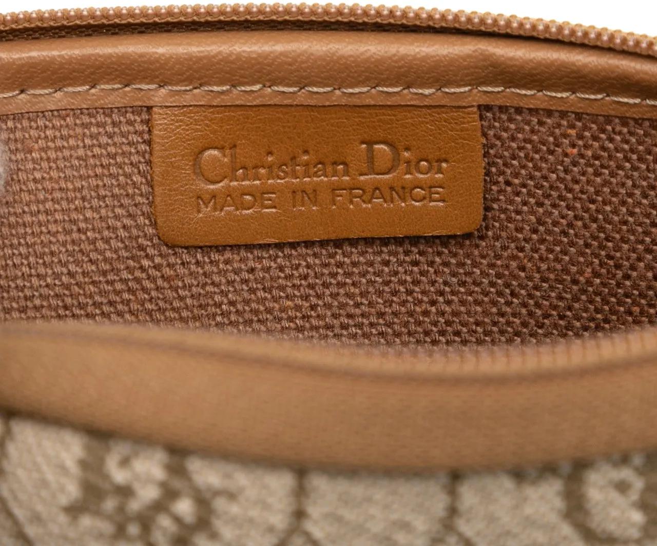 Thumbnail - Christian Dior Kosmetiktaschen - Honeycomb Coated Canvas Pouch - Gr. unisize - in Braun - für Damen