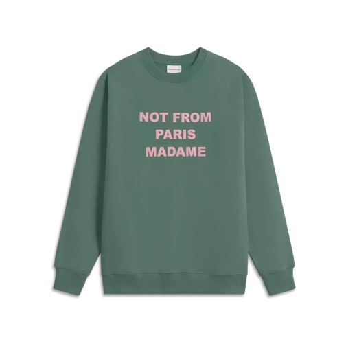 Drôle De Monsieur Sweatshirts Sweatshirt mit Slogan-Print DARK GREEN DARK GREEN