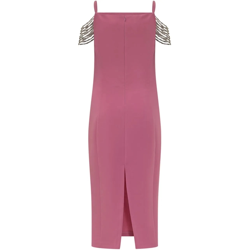 Pinko Robe longue Abito Lungo con Scollo a V rose(Image 2)